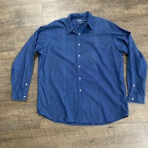 Polo Ralph Lauren Lowell Sport Cotton XL Shirt Indigo Long Sleeve Button Up